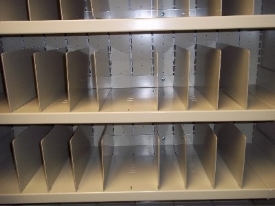 NVG Storage Cabinet with adjustable dividers for cubby holes