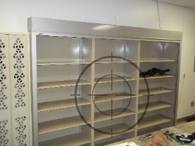 Secure Shelving with Weapon Racks